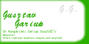 gusztav gariup business card